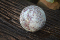 Polished Rubellite Pink Tourmaline Matrix Spheres x 2 From Madagascar - Toprock Gemstones and Minerals 