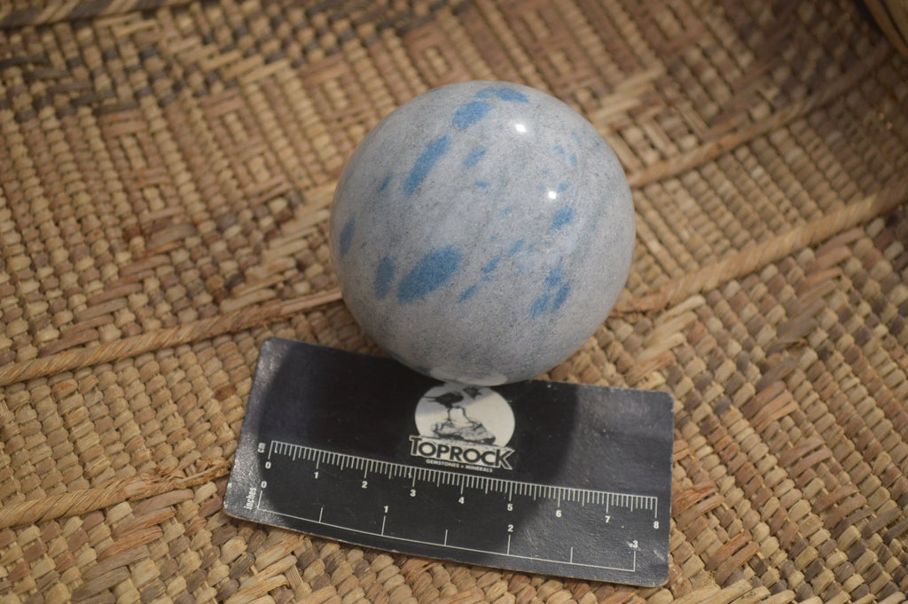 Polished Blue Spotted Spinel Quartz Spheres x 6 From Madagascar - Toprock Gemstones and Minerals 