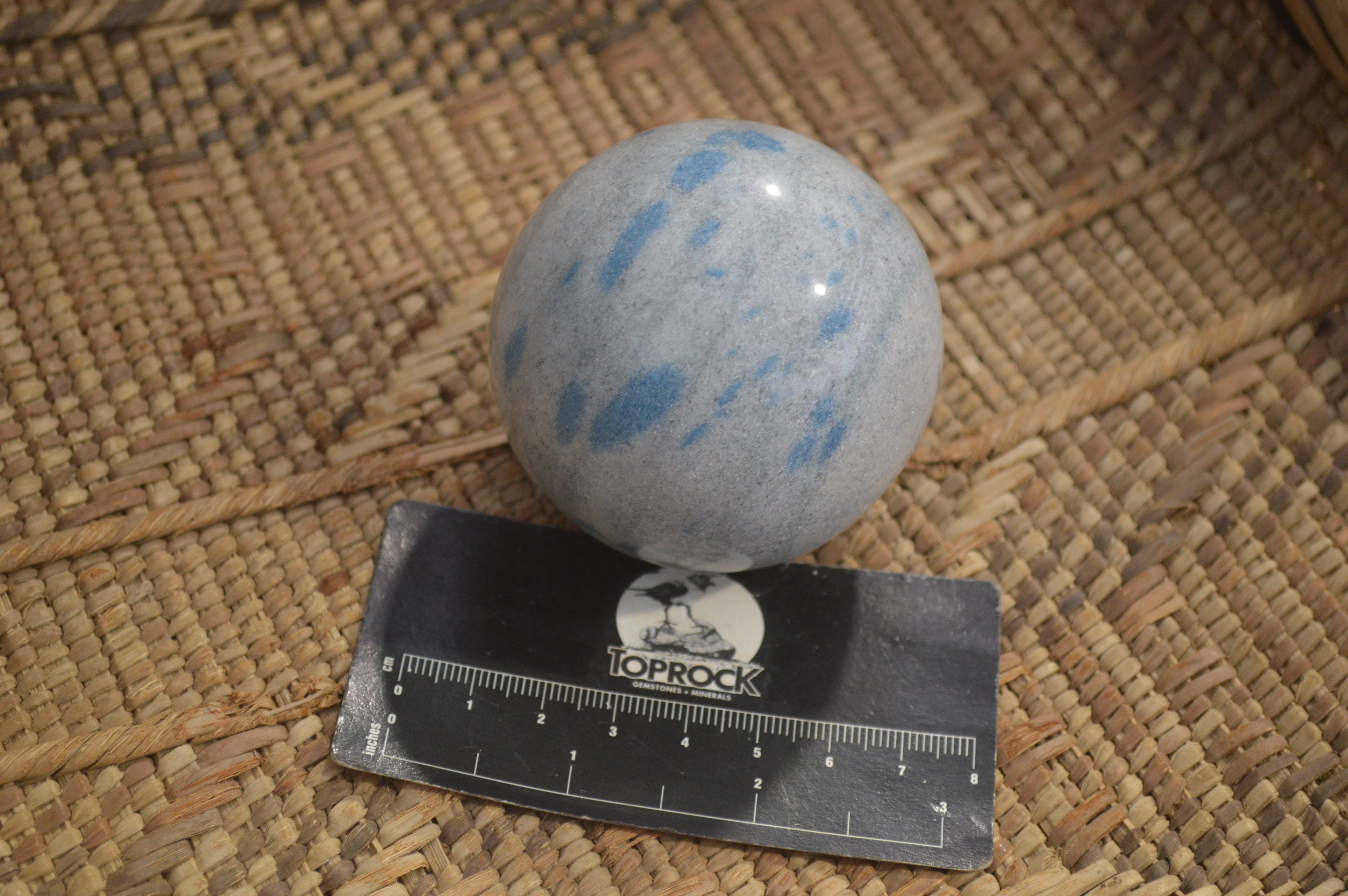 Polished Blue Spotted Spinel Quartz Spheres x 6 From Madagascar - Toprock Gemstones and Minerals 
