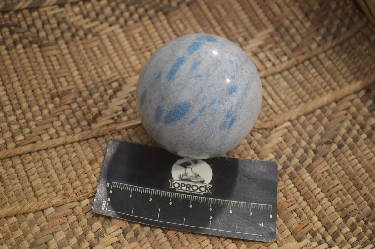 Polished Blue Spotted Spinel Quartz Spheres x 6 From Madagascar - Toprock Gemstones and Minerals 