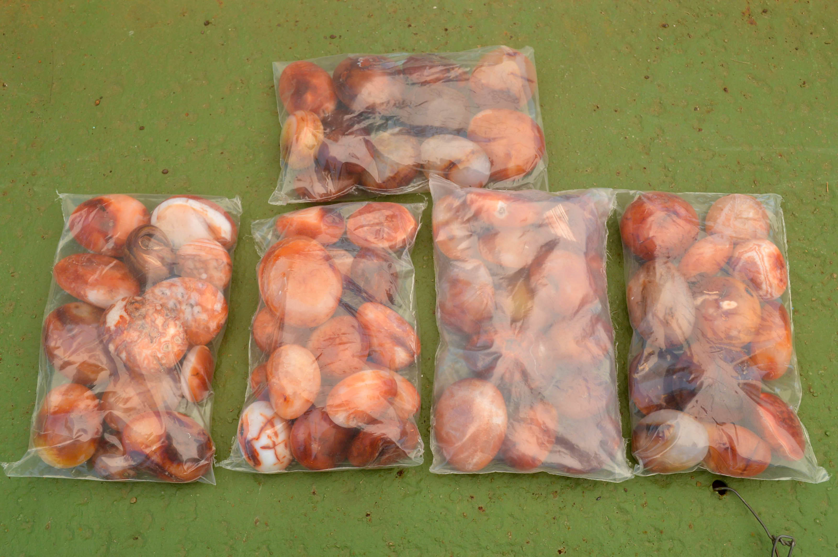Polished Small Carnelian Palm Stones / Gallets - sold per kg - From Madagascar - TopRock