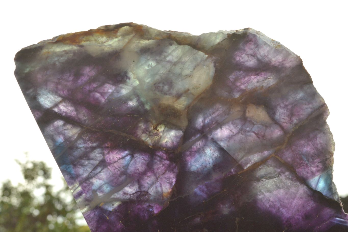 Polished Semi Translucent Watermelon Fluorite Slices x 2 From Uis, Namibia - TopRock
