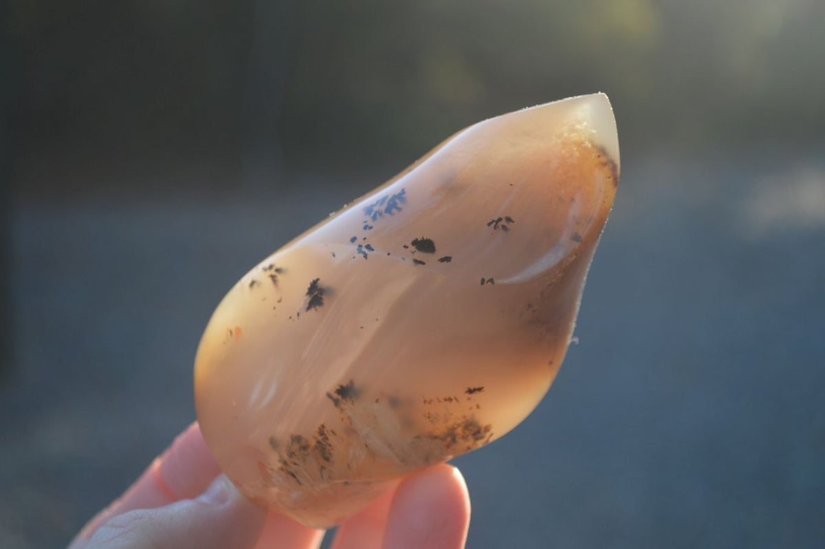 Polished Lovely Selection Of Agate Flame Sculptures x 6 From Madagascar - Toprock Gemstones and Minerals 