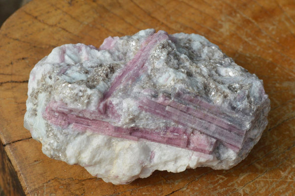Natural Pink Tourmaline Crystals In Mica & Quartz Schist x 3 From Karibib, Namibia - TopRock