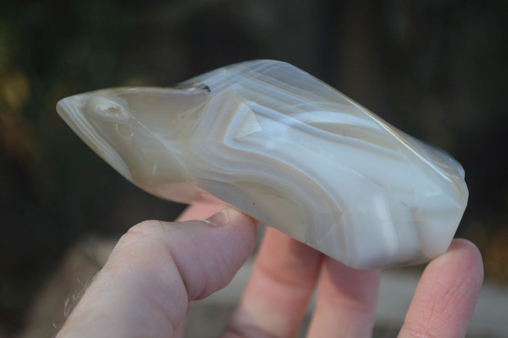 Polished Lovely Selection Of Agate Flame Sculptures x 6 From Madagascar - Toprock Gemstones and Minerals 