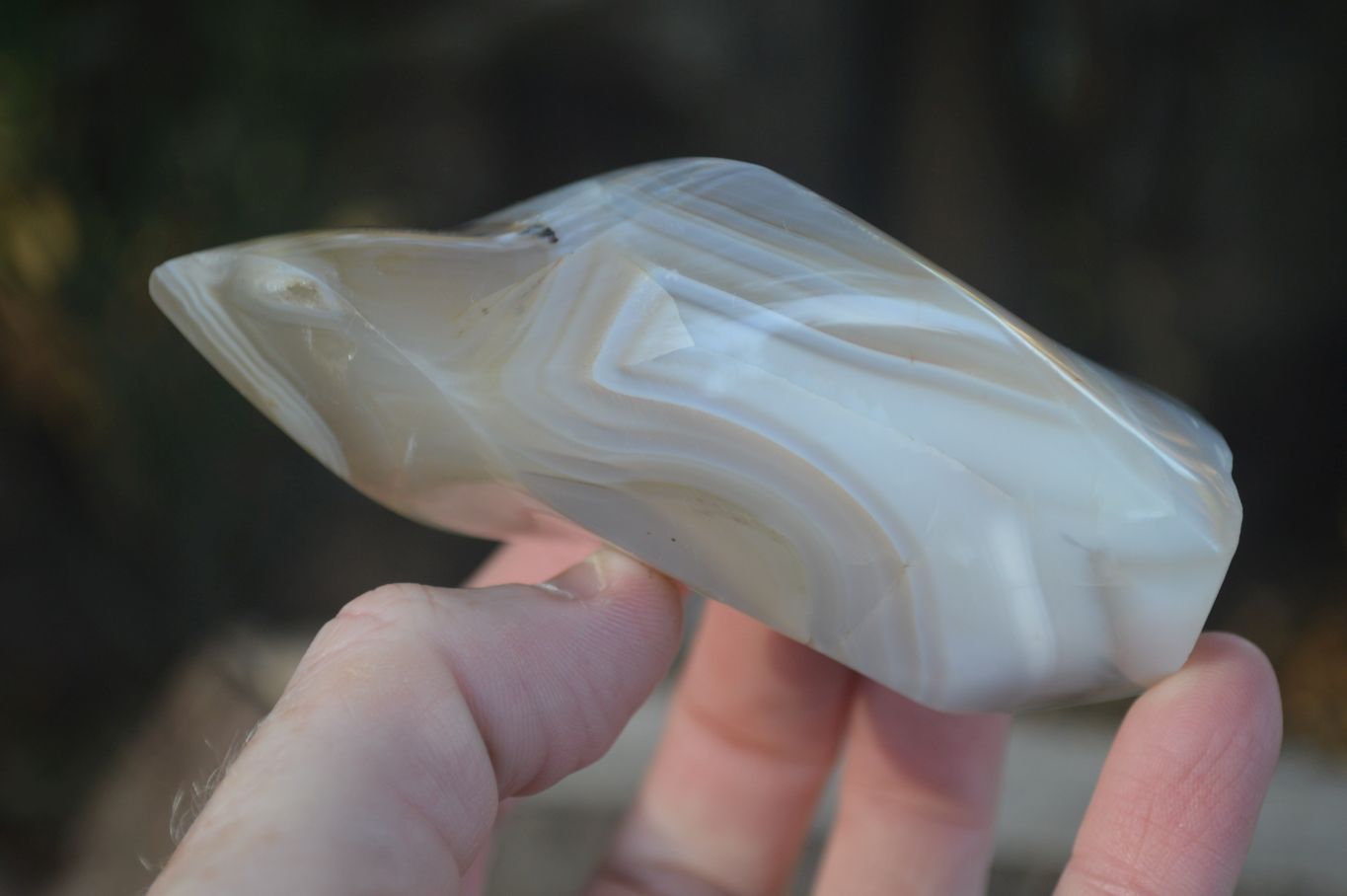 Polished Lovely Selection Of Agate Flame Sculptures x 6 From Madagascar - Toprock Gemstones and Minerals 