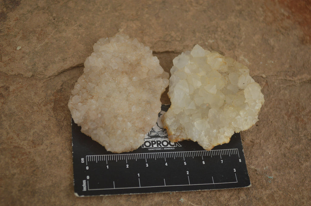 Natural Drusy Coated Mountain Quartz Specimens  x 18 From Alberts Mountain, Lesotho - TopRock