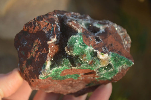Natural Drusy Coated Ball Malachite On Dolomite Specimens  x 3 From Likasi, Congo - Toprock Gemstones and Minerals 