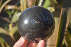 Polished Black Basalt Spheres x 2 From Madagascar - Toprock Gemstones and Minerals 