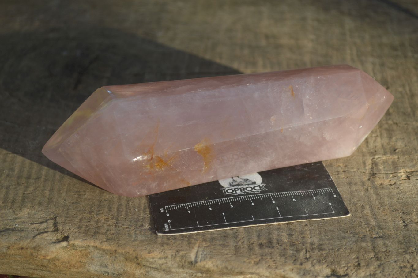Polished Pink Rose Quartz Standing Free Form & DT Point x 2 From Antsirabe, Madagascar - Toprock Gemstones and Minerals 