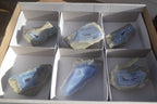 Polished One Side Polished Blue Lace Agate Pieces x 6 From Nsanje, Malawi - Toprock Gemstones and Minerals 