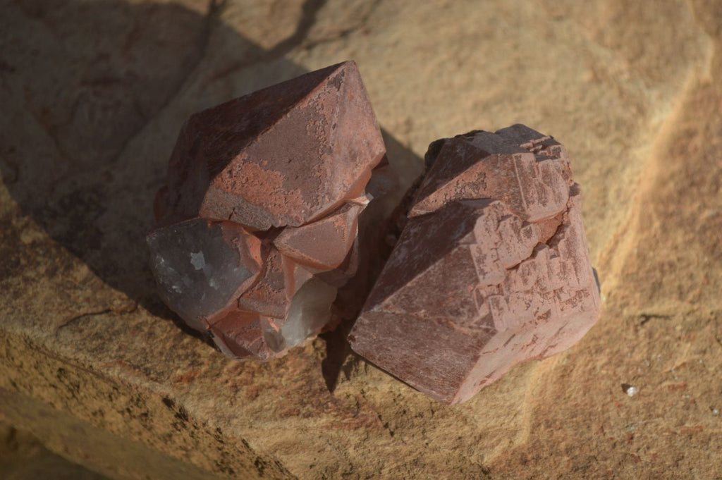 Natural Smokey Hematoid Quartz Crystals  x 12 From Madagascar - Toprock Gemstones and Minerals 