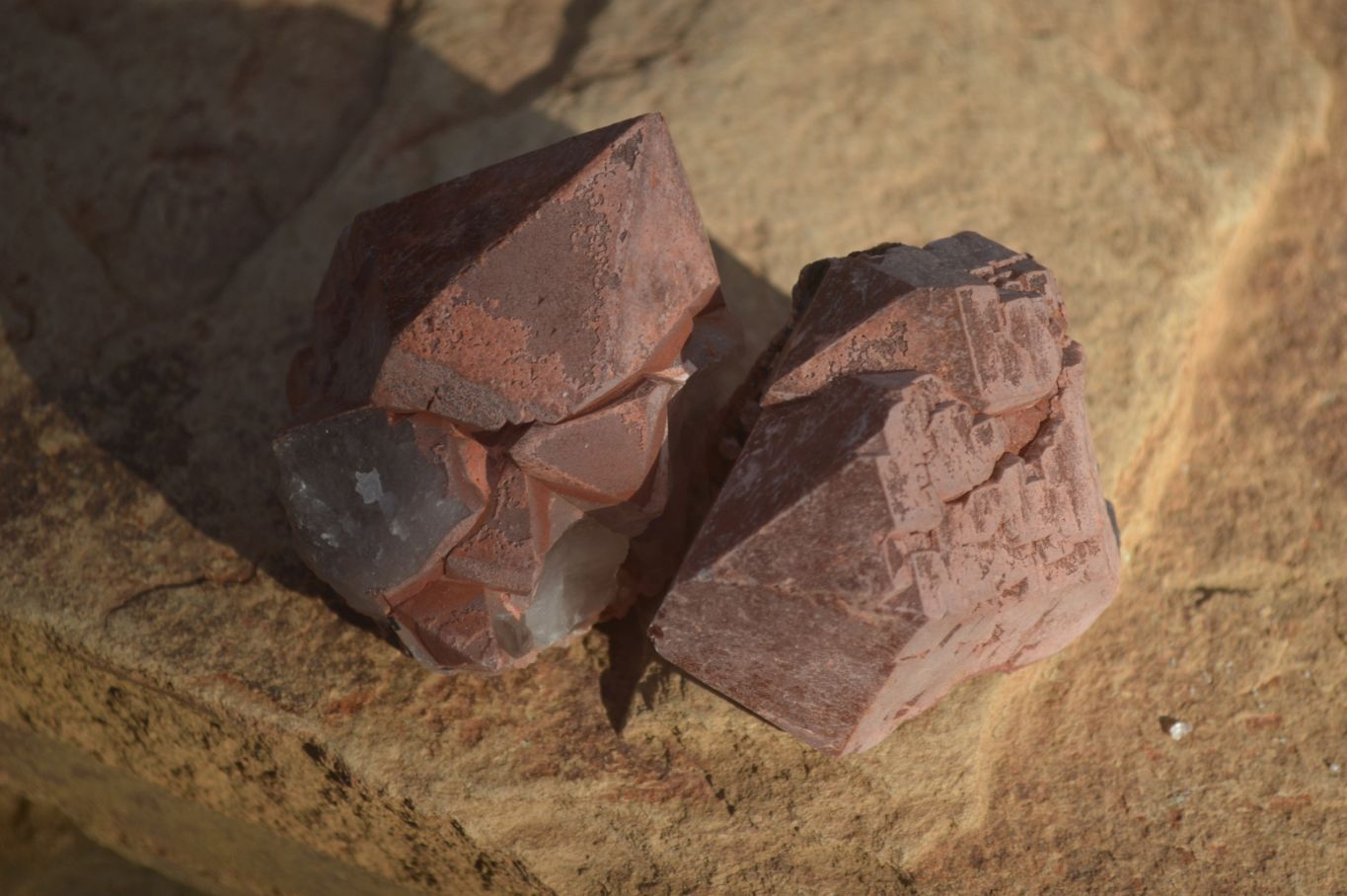 Natural Smokey Hematoid Quartz Crystals  x 12 From Madagascar - Toprock Gemstones and Minerals 