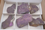 Polished  Metallic Purpurite Slices With Matte Finish x 6 From Erongo, Namibia - Toprock Gemstones and Minerals 
