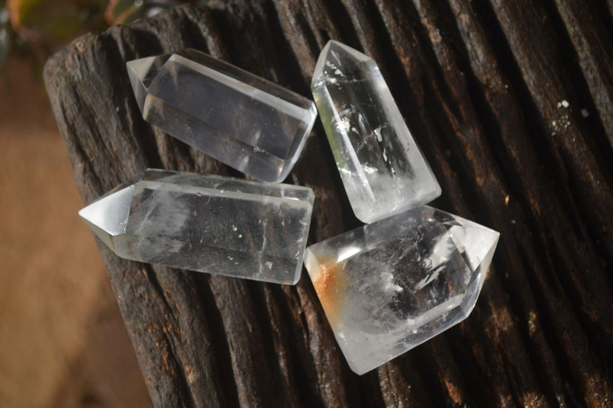 Polished Semi Optic Quartz Points x 24 From Madagascar - Toprock Gemstones and Minerals 