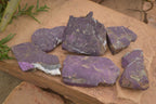 Polished  Metallic Purpurite Slices With Matte Finish x 6 From Erongo, Namibia - Toprock Gemstones and Minerals 