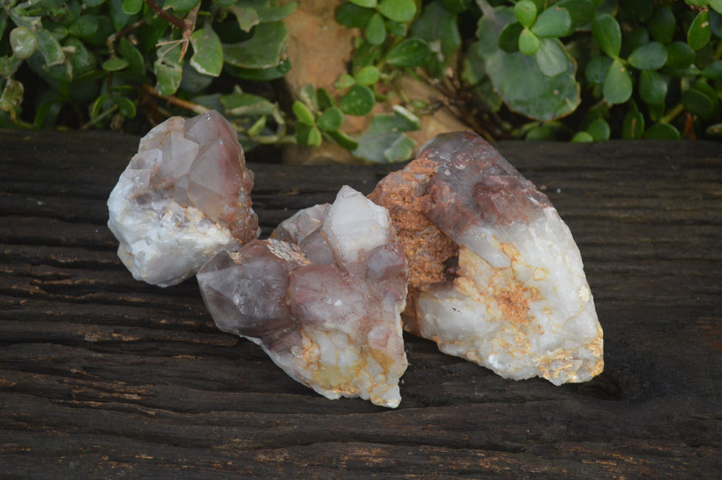 Natural Red Hematoid Quartz Specimens x 3 From Karoi, Zimbabwe - Toprock Gemstones and Minerals 