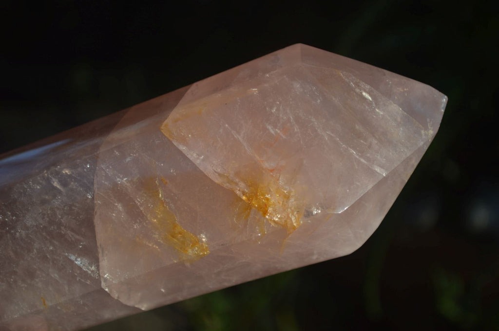 Polished Pink Rose Quartz Standing Free Form & DT Point x 2 From Antsirabe, Madagascar - Toprock Gemstones and Minerals 