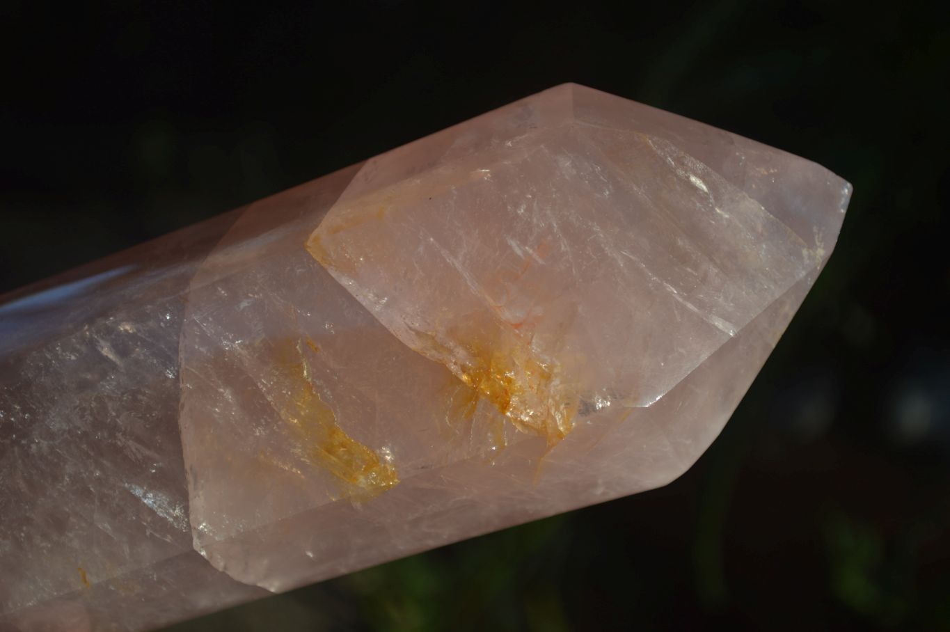 Polished Pink Rose Quartz Standing Free Form & DT Point x 2 From Antsirabe, Madagascar - Toprock Gemstones and Minerals 