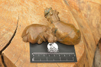 Polished Hand Carved Verdite Hippos  x 2 From Zimbabwe - TopRock