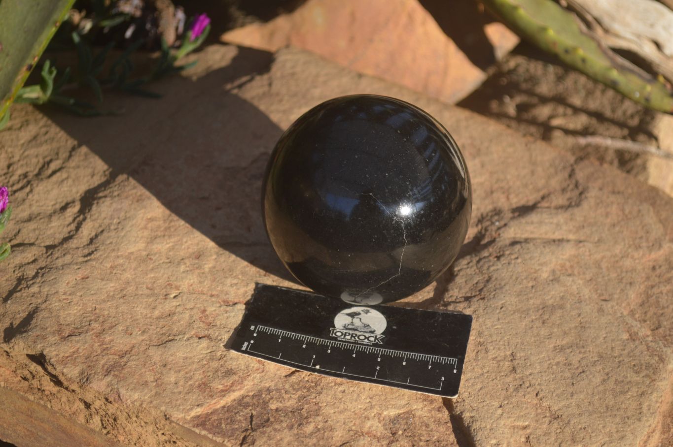 Polished Black Basalt Spheres x 2 From Madagascar - Toprock Gemstones and Minerals 
