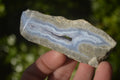 Polished One Side Polished Blue Lace Agate Pieces x 6 From Nsanje, Malawi - Toprock Gemstones and Minerals 