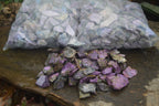Natural Small Purple Stichtite & Green Serpentine Cobbed Pieces  - Sold per 2 kg (400-600 pieces) - From Barberton, South Africa - TopRock