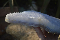 Natural Blue Lace Agate Geode Specimen x 1 From Nsanje, Malawi - Toprock Gemstones and Minerals 
