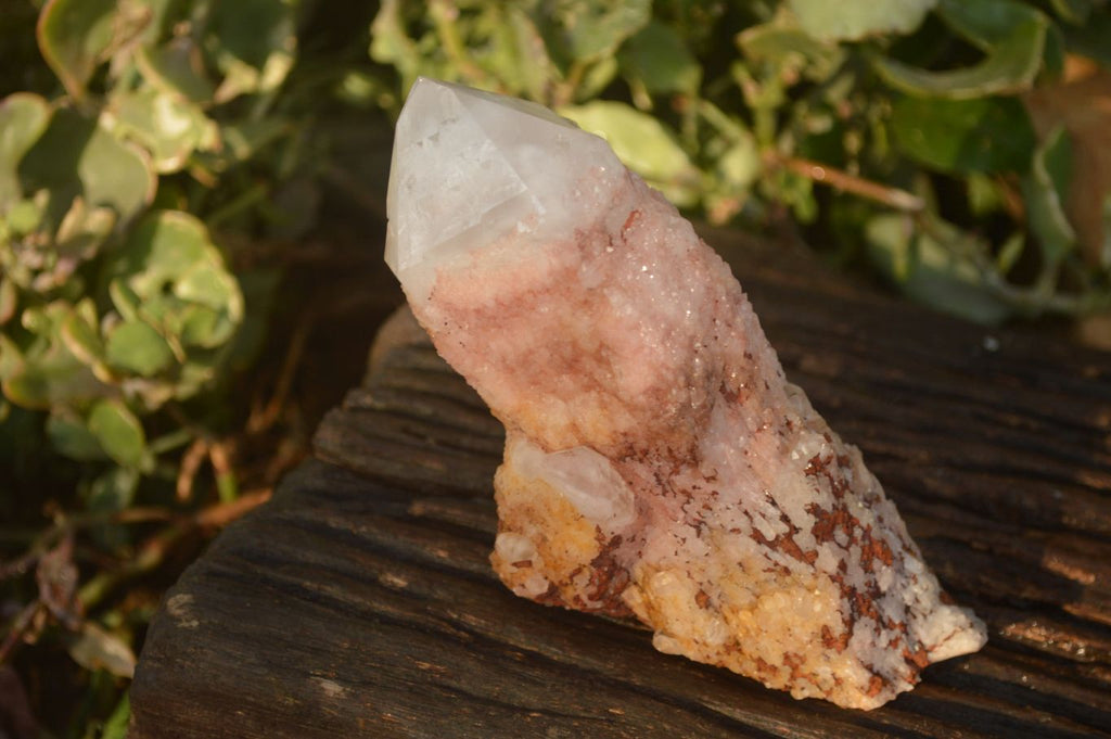 Natural Pink & Yellow Pineapple Candle Quartz Crystals x 6 From Madagascar - Toprock Gemstones and Minerals 