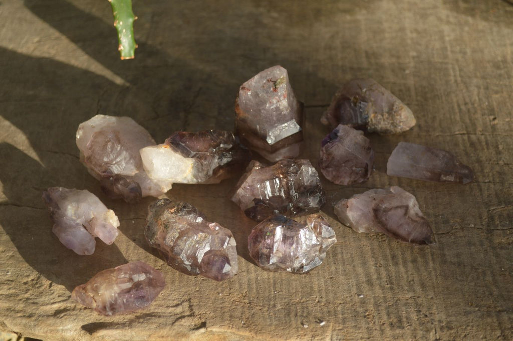 Natural Window Amethyst Crystals  x 12 From Chiredzi, Zimbabwe - Toprock Gemstones and Minerals 