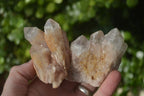 Natural Pink Candle Quartz Clusters  x 12 From Madagascar - Toprock Gemstones and Minerals 