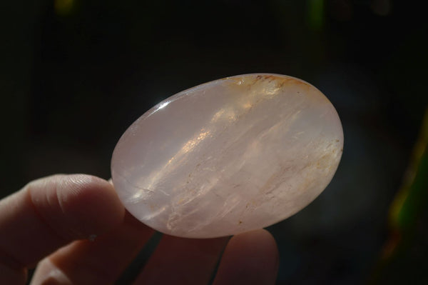 Polished Gemmy Pink Rose Quartz Palm Stones  x 12 From Madagascar - Toprock Gemstones and Minerals 