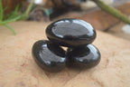 Polished Schorl Black Tourmaline Palm Stones  x 12 From Madagascar - Toprock Gemstones and Minerals 