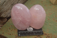 Polished Pink Rose Quartz Standing Free Forms x 2 From Ambatondrazaka, Madagascar - TopRock