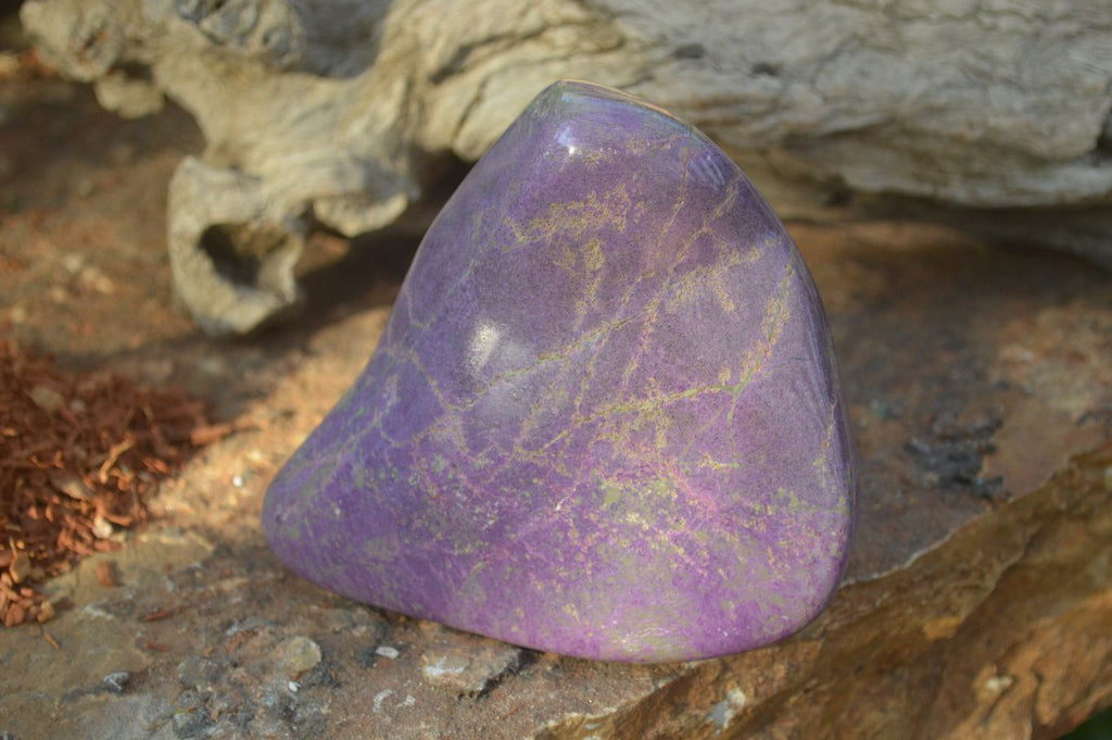 Polished Purple Stichtite & Serpentine Standing Free Form x 1 From Barberton, South Africa - Toprock Gemstones and Minerals 