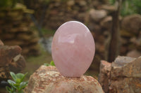 Polished Pink Rose Quartz Standing Free Forms x 2 From Ambatondrazaka, Madagascar - TopRock