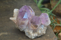 Natural Jacaranda Amethyst Clusters x 2 From Zambia - Toprock Gemstones and Minerals 