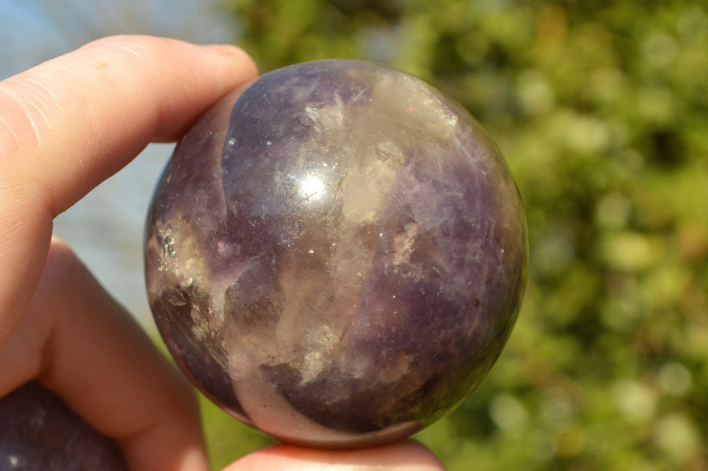 Polished Purple Lepidolite Spheres  x 5 From Madagascar - TopRock