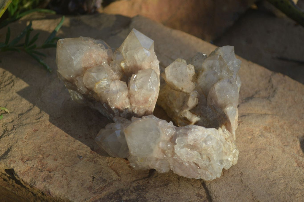 Natural Smokey Quartz Clusters x 3 From Luena, Congo - Toprock Gemstones and Minerals 