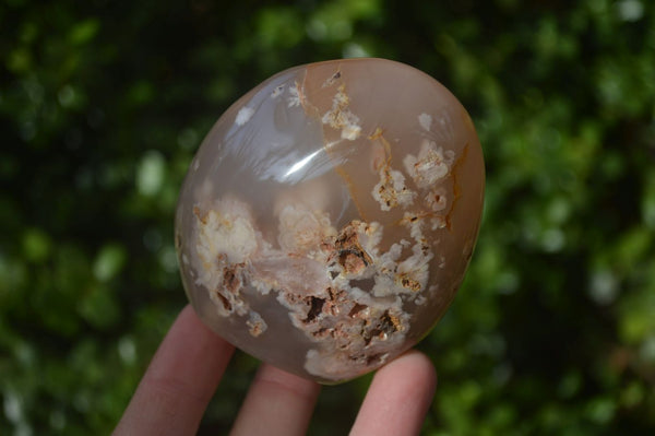 Polished Ocean Flower Agate Standing Free Forms  x 6 From Madagascar - Toprock Gemstones and Minerals 