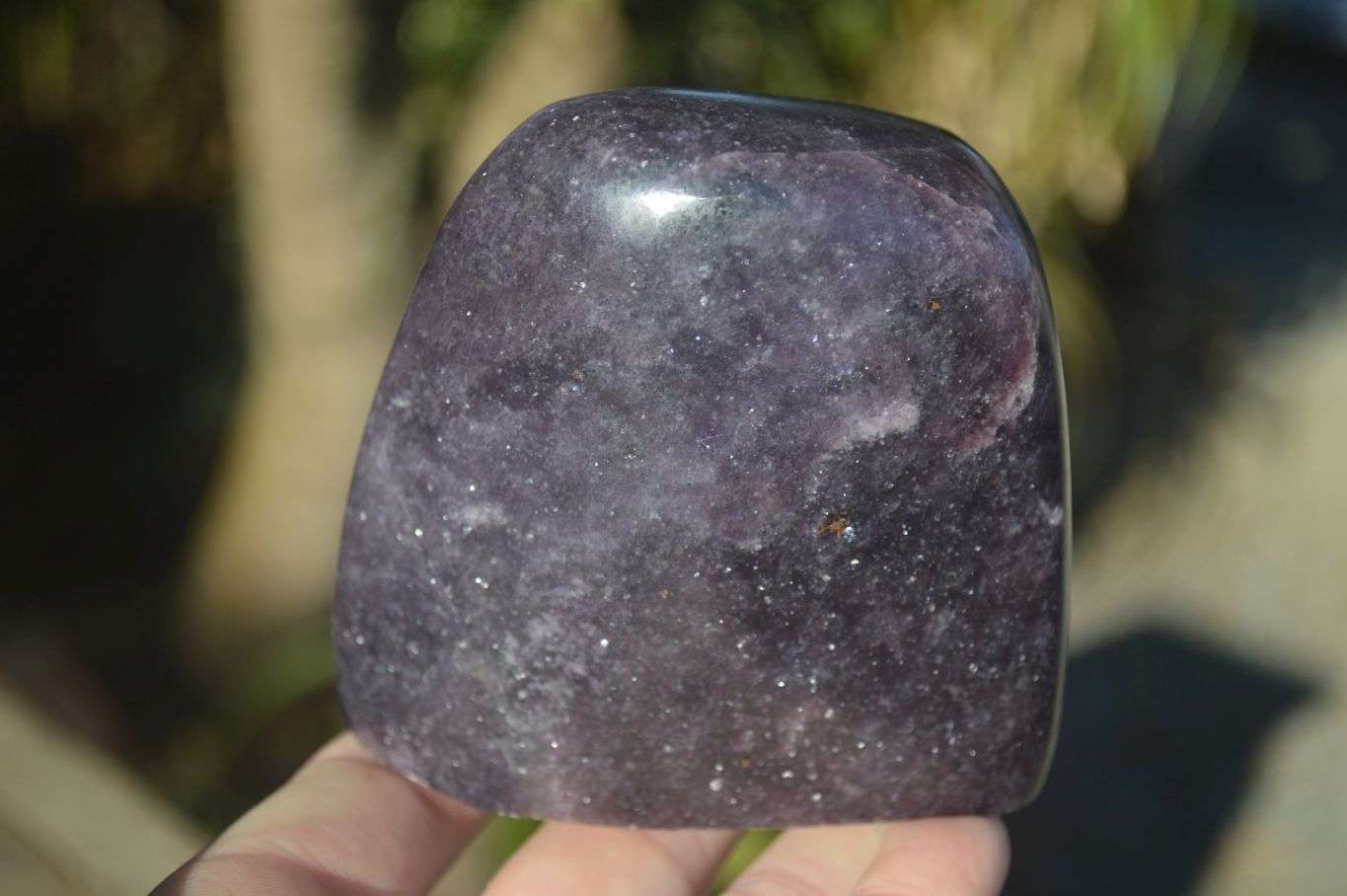 Polished Purple Lepidolite Standing Free Forms  x 2 From Zimbabwe - Toprock Gemstones and Minerals 