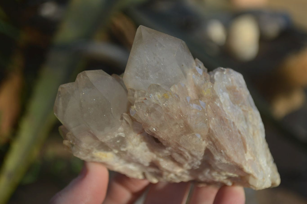 Natural Smokey Quartz Clusters x 3 From Luena, Congo - Toprock Gemstones and Minerals 