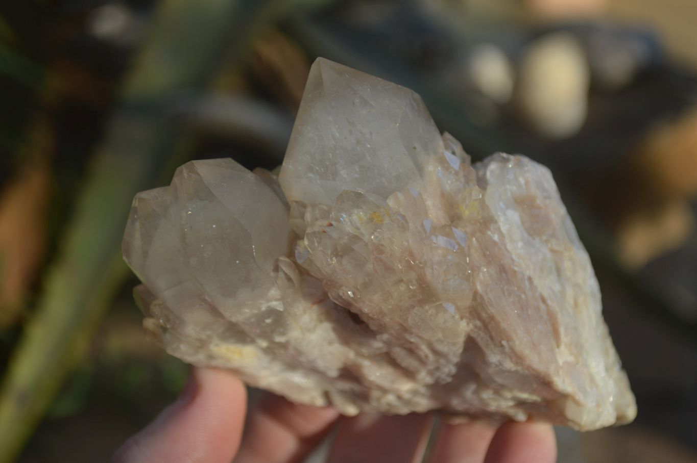 Natural Smokey Quartz Clusters x 3 From Luena, Congo - Toprock Gemstones and Minerals 