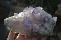 Natural Jacaranda Amethyst Clusters x 2 From Zambia - Toprock Gemstones and Minerals 