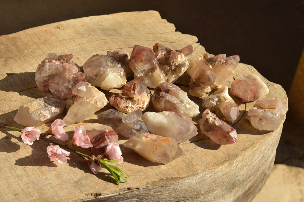 Natural Small Single Red Hematoid Quartz Crystals & Clusters  x 43 From Karoi, Zimbabwe - TopRock