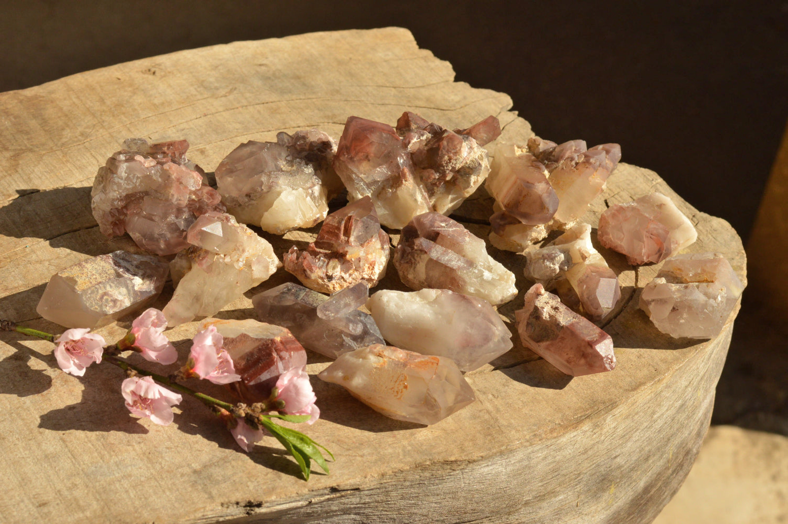 Natural Small Single Red Hematoid Quartz Crystals & Clusters  x 43 From Karoi, Zimbabwe - TopRock
