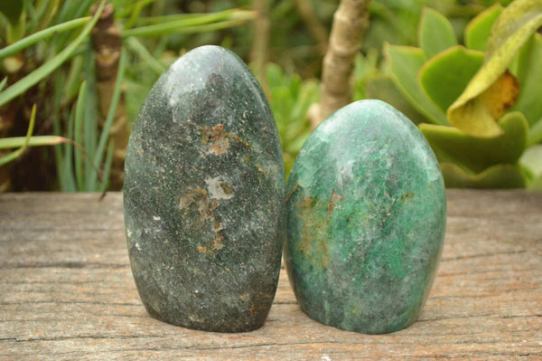 Polished Green Fuchsite Quartz Standing Free Forms x 6 From Ambatondrazaka, Madagascar - TopRock