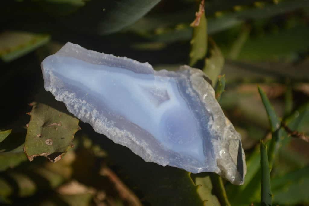 Polished One Side Polished Blue Lace Agate Pieces x 6 From Nsanje, Malawi - Toprock Gemstones and Minerals 