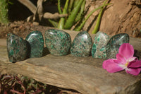 Polished Emerald In Matrix Standing Free Forms x 6 From Sandawana, Zimbabwe - TopRock