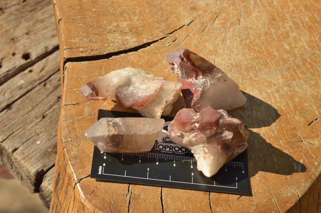 Natural Small Single Red Hematoid Quartz Crystals & Clusters  x 43 From Karoi, Zimbabwe - TopRock